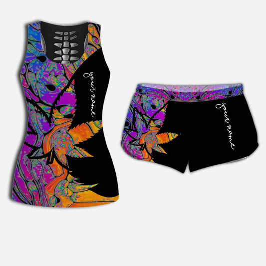 Dopest Ever - Personalized Weed Hollow Tank Top and Women Shorts