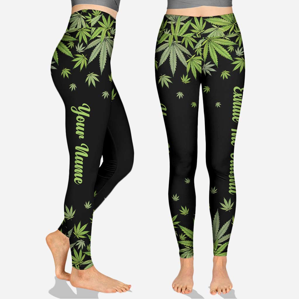 Inhale The Good - Personalized Weed Hollow Tank Top and Leggings