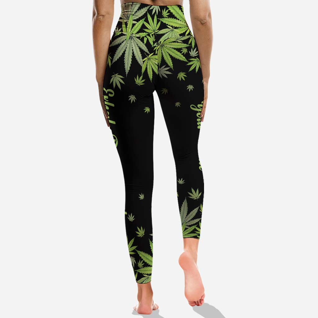 Inhale The Good - Personalized Weed Hollow Tank Top and Leggings