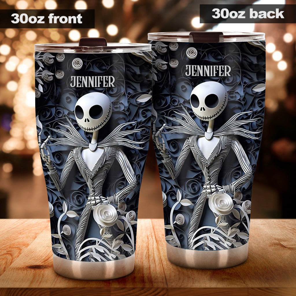 Hello Darkness - Personalized Nightmare Tumbler With 3D Effect Pattern
