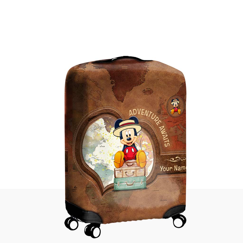 Adventure Awaits - Personalized Mouse Luggage Cover