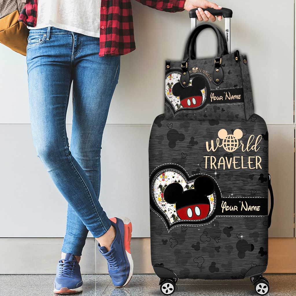 World Traveler Magic Mouse Ears - Personalized Mouse Leather Handbag & Luggage Cover