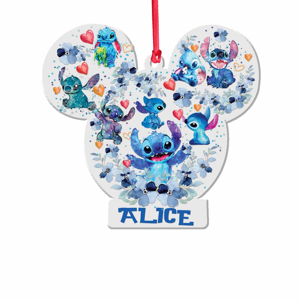 Ohana Means Family - Personalized Christmas Transparent Ornament