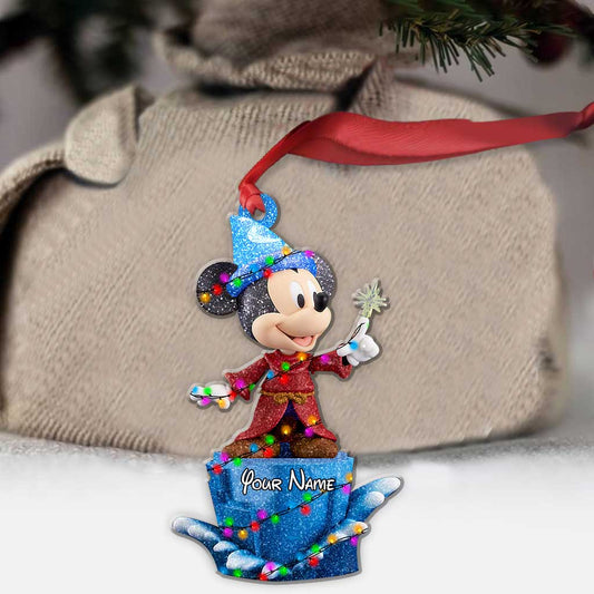 The Magician - Personalized Christmas Mouse Ornament (Printed On Both Sides)