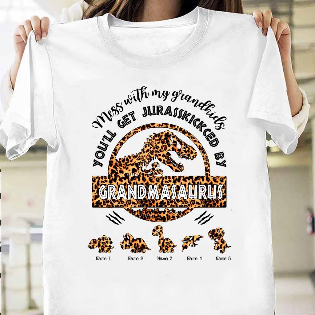 Don't Mess With Grandmasaurus - Personalized Mother's Day Grandma T-shirt and Hoodie