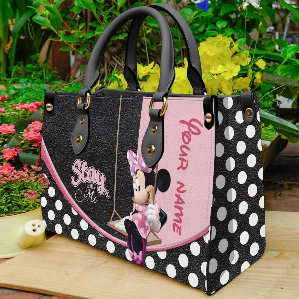 Stay With Me - Personalized Mouse Leather Handbag
