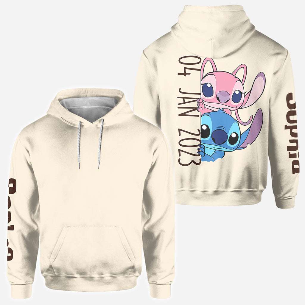 You And Me Ohana Couple - Personalized Ohana All Over Shirt