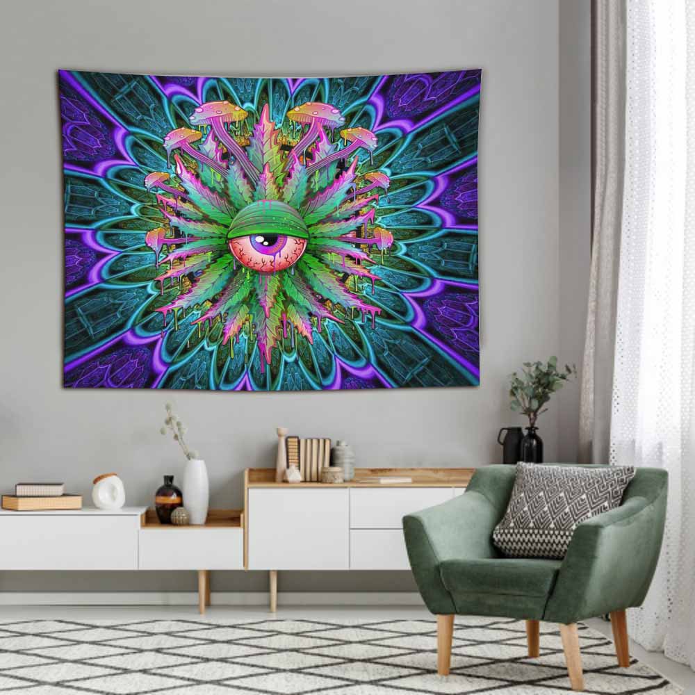 Magic Leaf Magic Eye - Weed Wall Tapestry