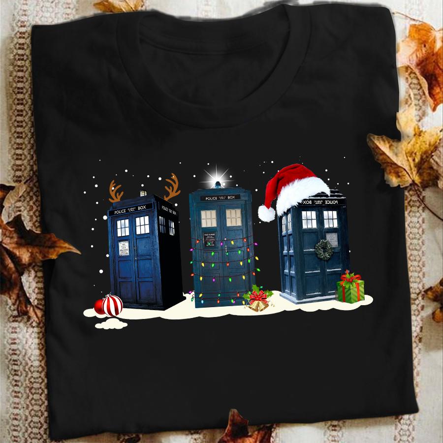 Christmas Police Boxes - T-shirt and Hoodie 1122