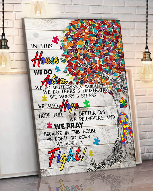 In This House Autism Awareness Canvas And Poster 0523