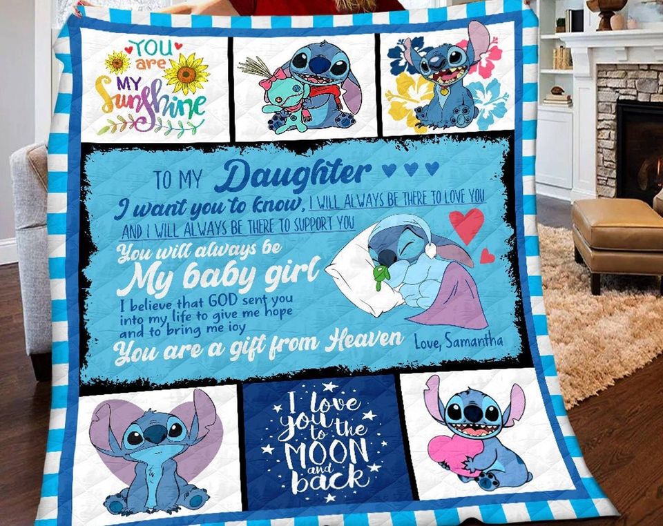 To My Daughter Ohana Quilt 0224