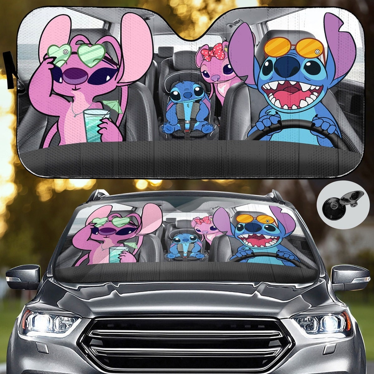 Love Ohana Ohana Car Sunshade