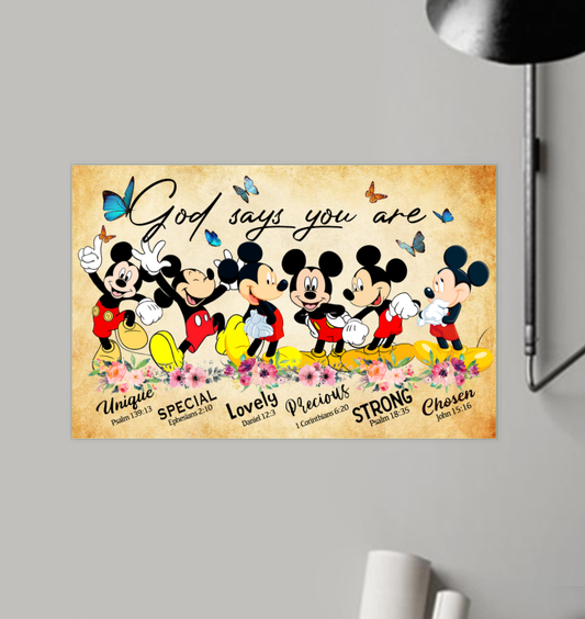 God Says You Are Mouse Bedding Set 0823