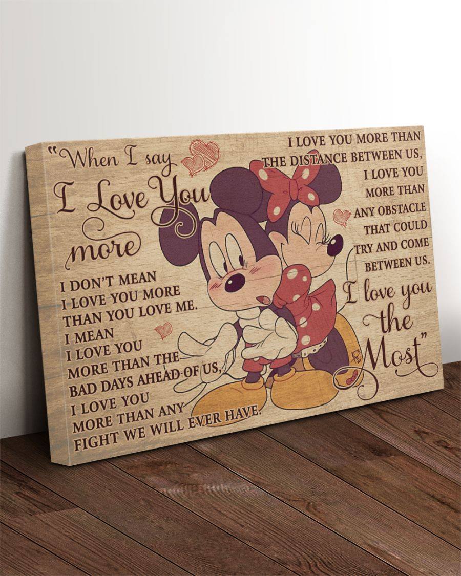 I Love You The Most Mouse Canvas And Poster