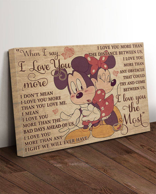 I Love You The Most Mouse Canvas And Poster