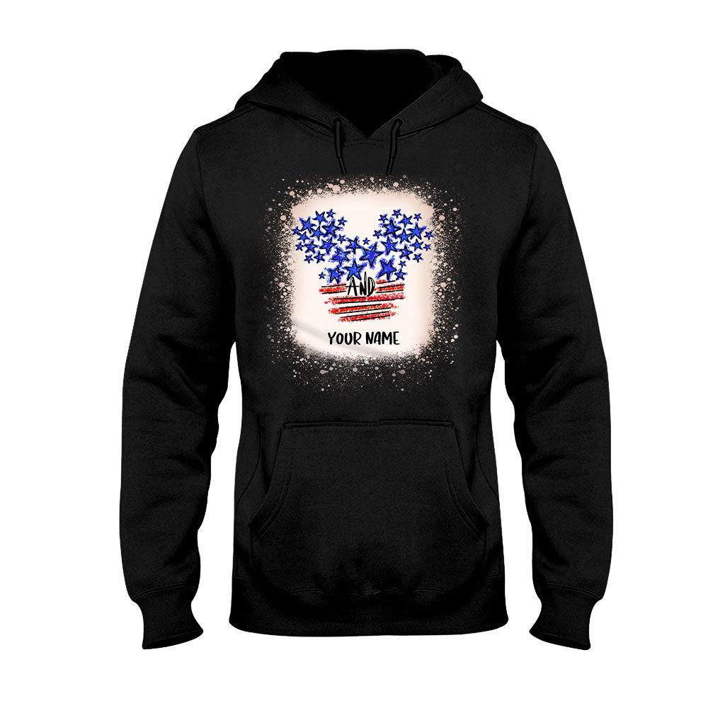 Stars And Stripes Mouse Ears - Personalized Independence Day T-shirt and Hoodie