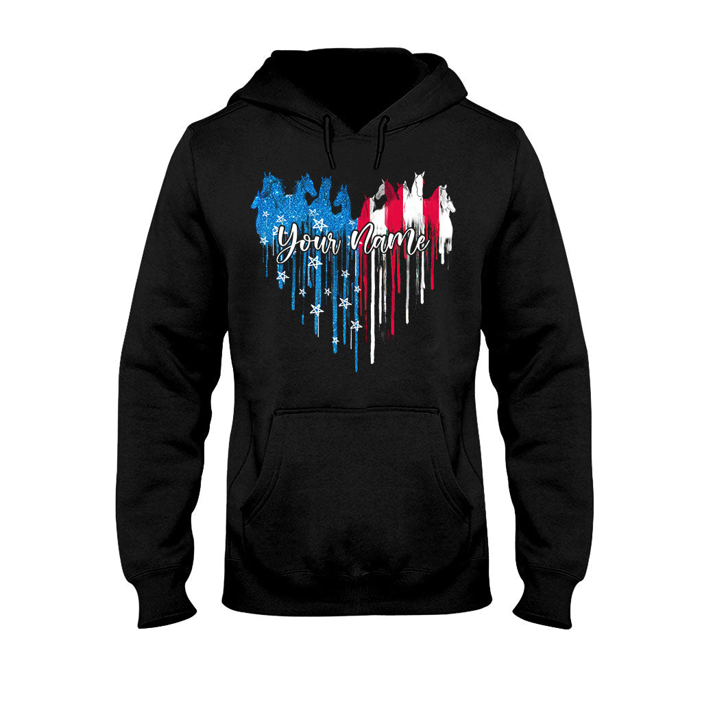 Love Horses Free Spirit - Personalized Independence Day T-shirt and Hoodie