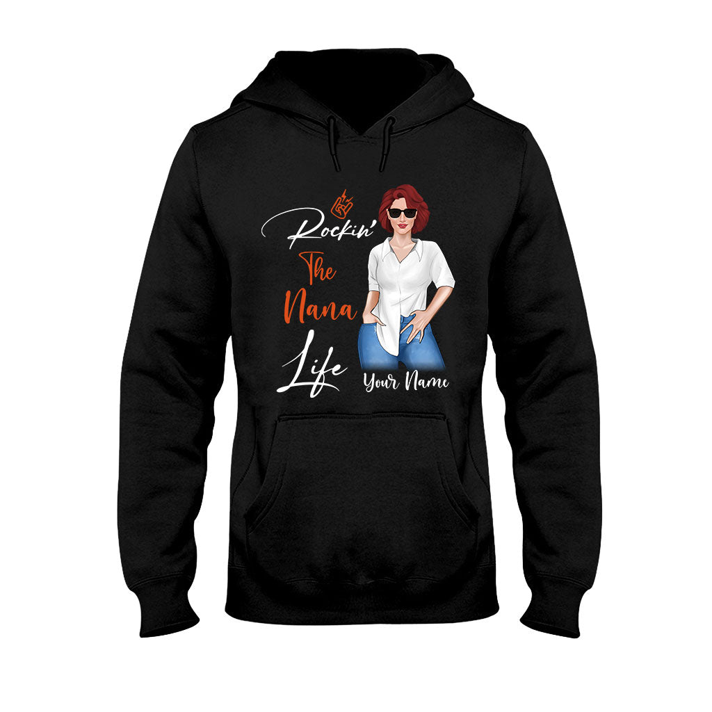 Rockin The Nana Life - Personalized Grandma T-shirt and Hoodie