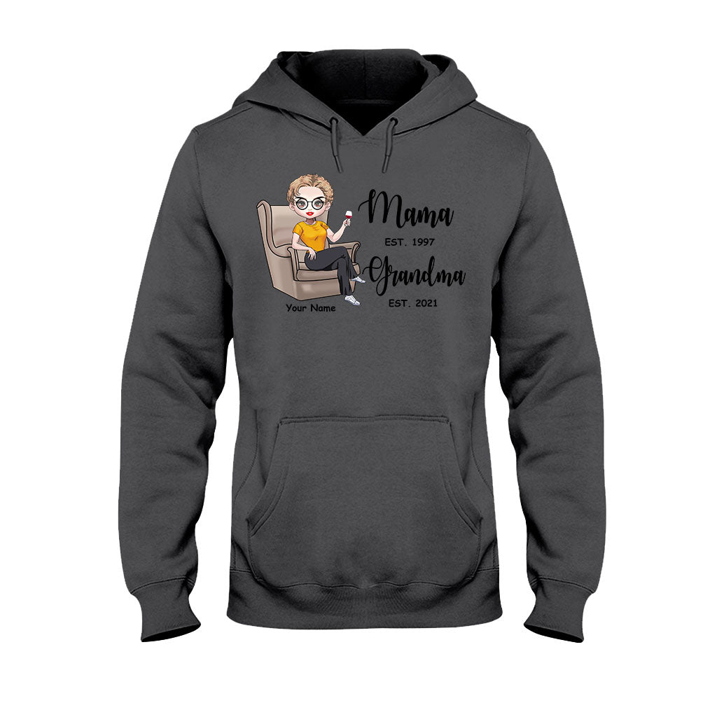 Mama Est Grandma Est - Personalized Mother's Day T-shirt and Hoodie