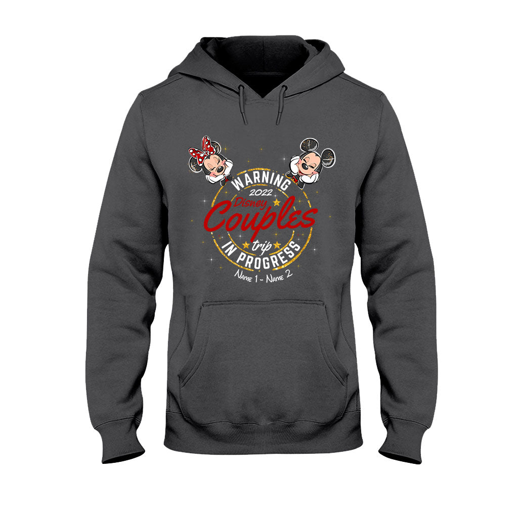 Warning Couple Trip In Progress - Personalized Mouse T-shirt and Hoodie