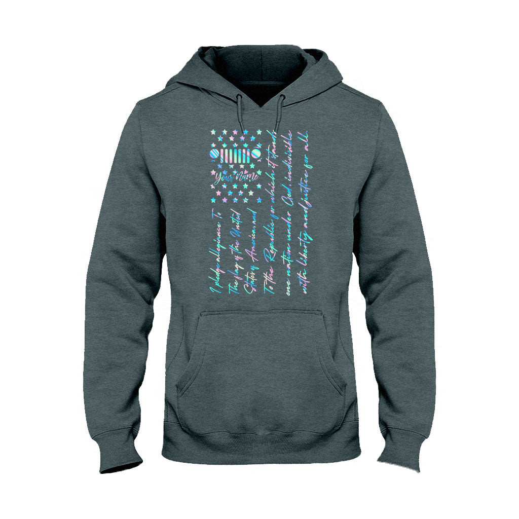 Jp Lovers Pledge Of Allegiance - Personalized Independence Day Car T-shirt and Hoodie