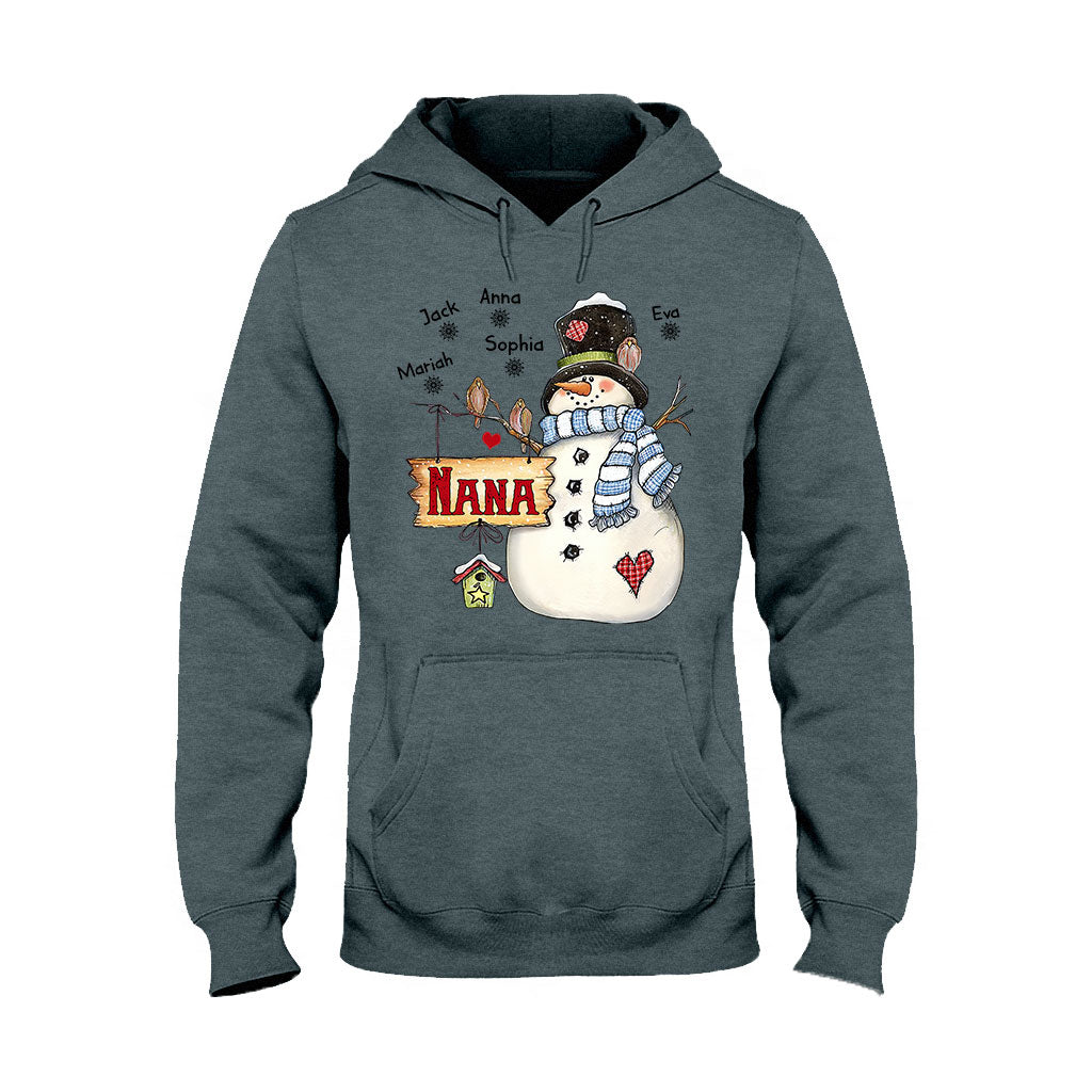 Nana Snowman - Personalized Grandma T-shirt and Hoodie