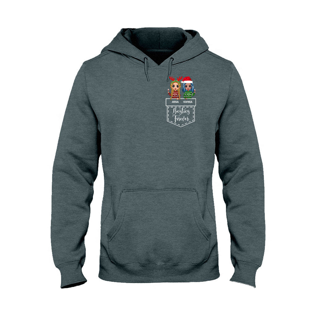 Bestie Forever - Personalized Christmas T-shirt and Hoodie