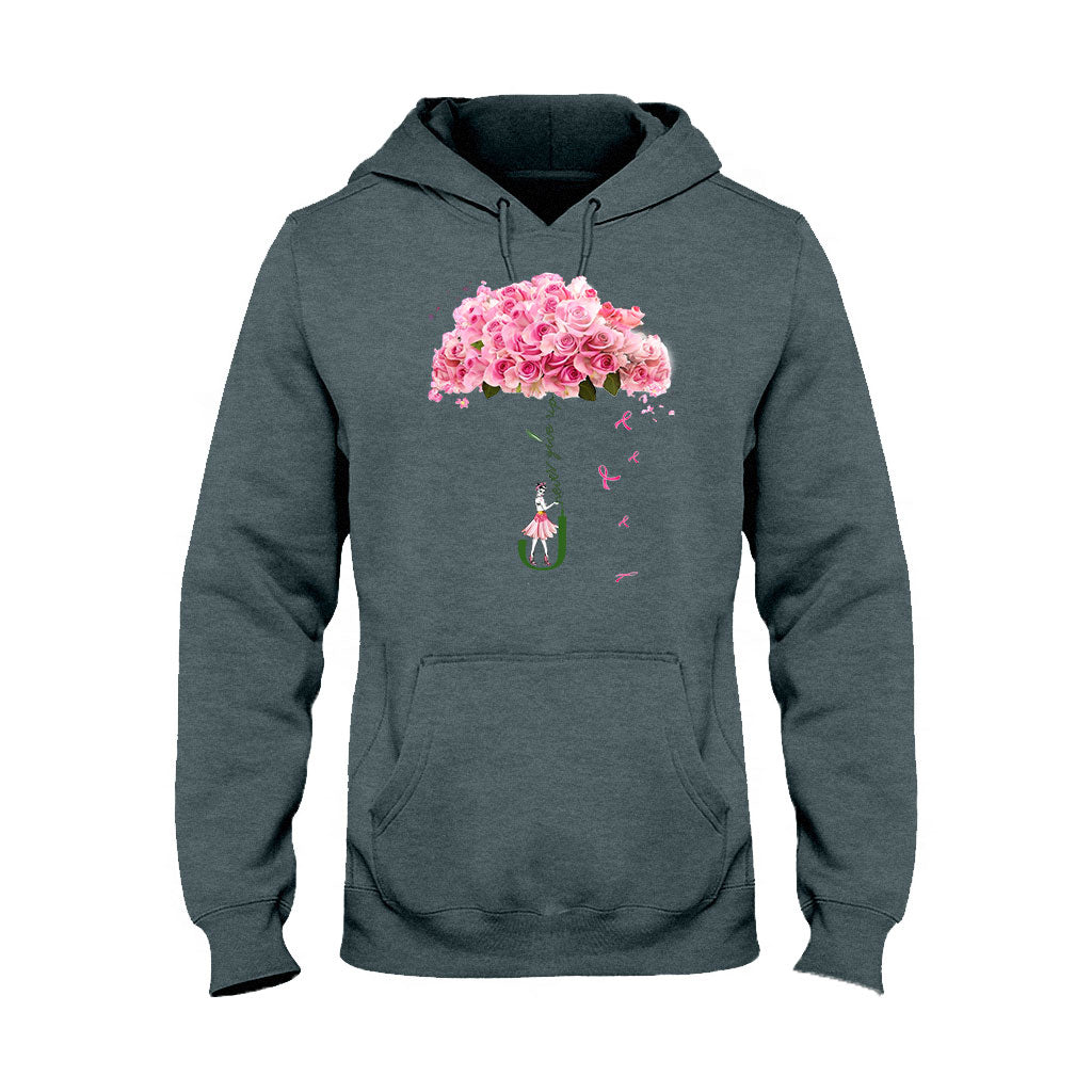 Never Give Up - Breast Cancer Awareness T-shirt and Hoodie