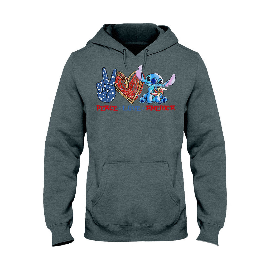 Peace Love - Independence Day Ohana T-shirt and Hoodie