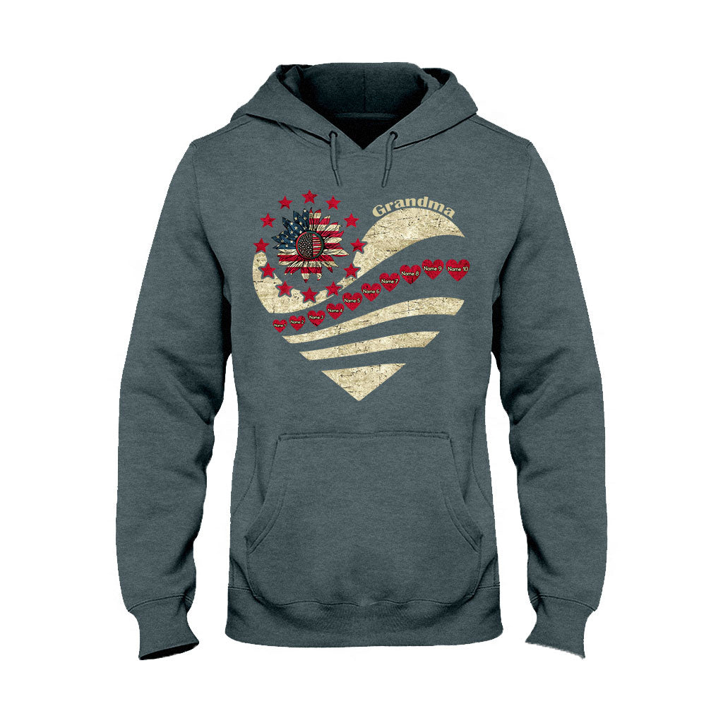 Grandma - Personalized Independence Day T-shirt and Hoodie