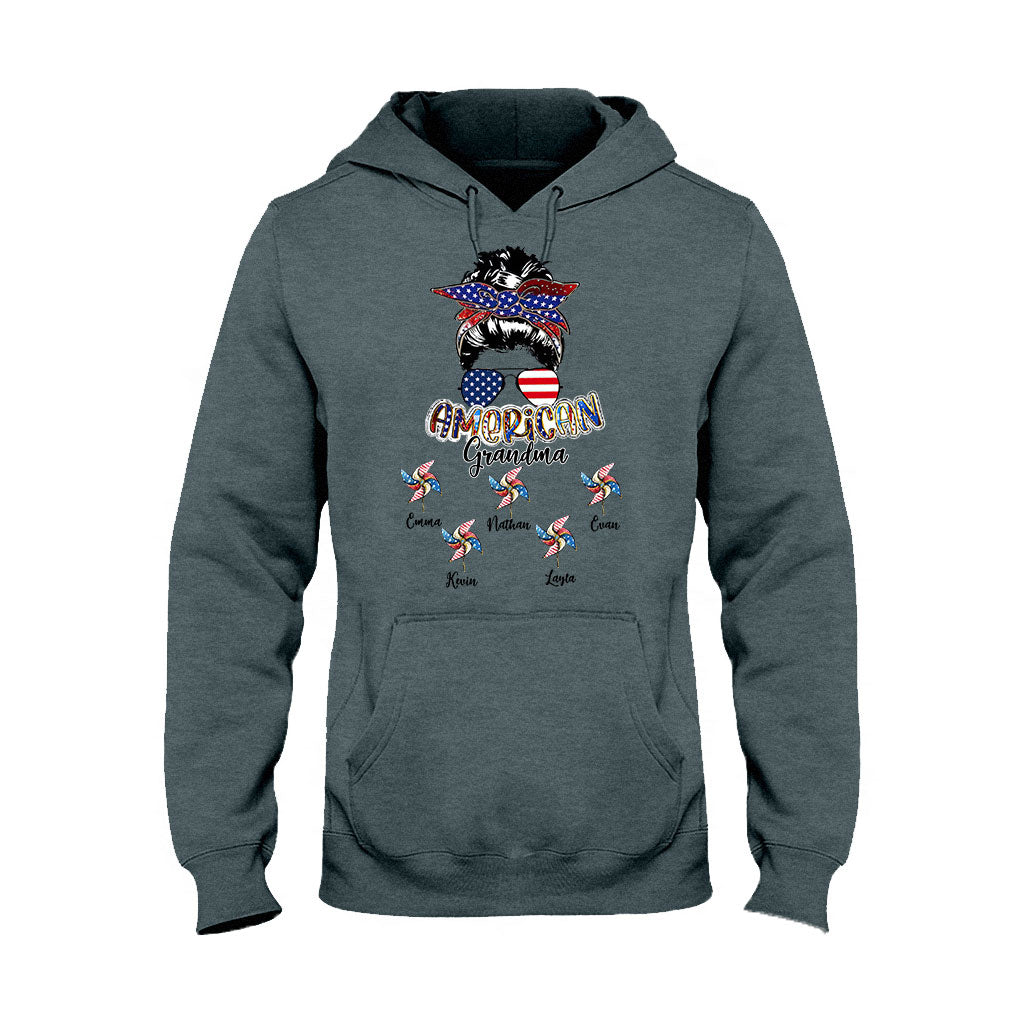 Love Being A Grandma - Personalized Independence Day Grandma T-shirt and Hoodie