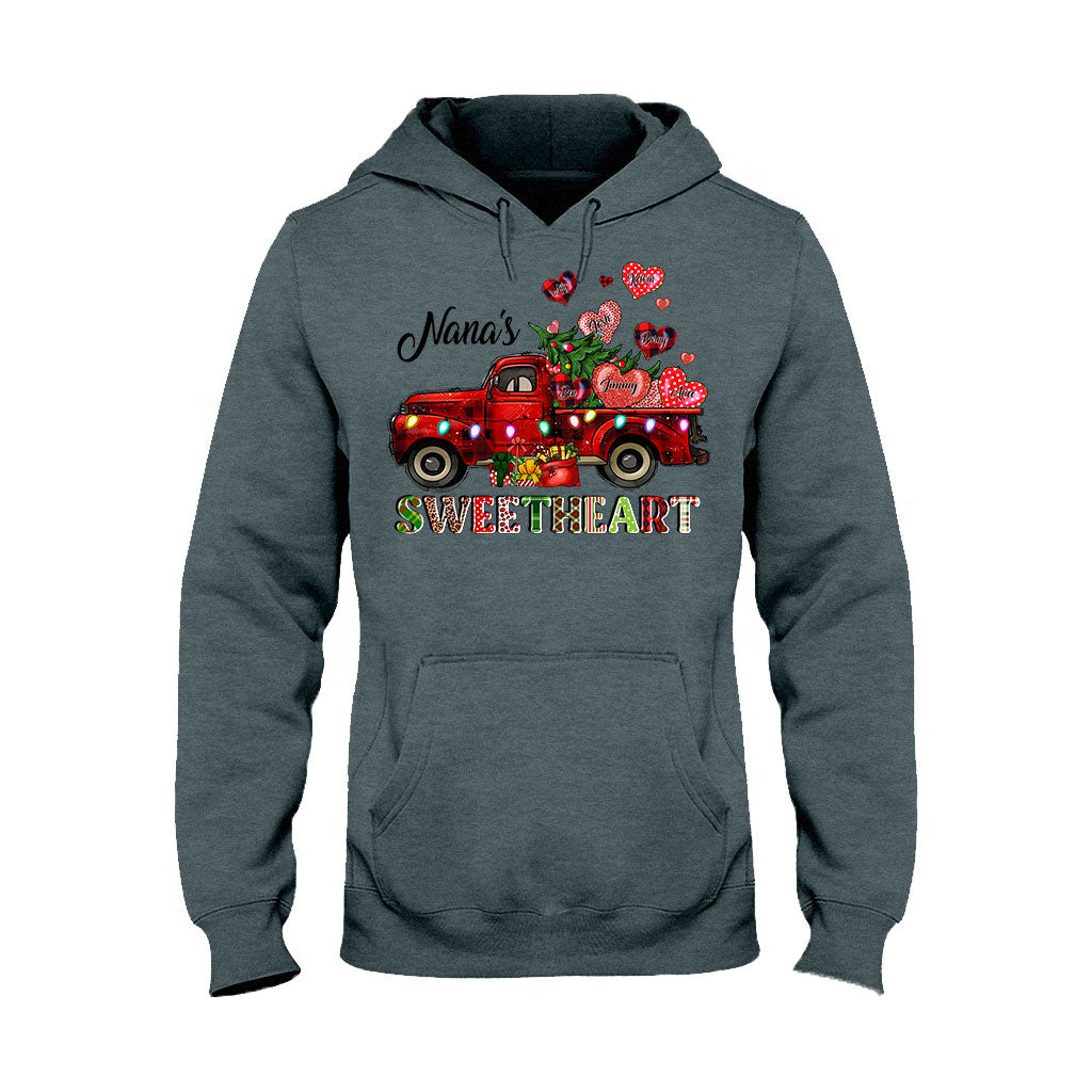 Nana's Sweetheart - Chrsitmas Personalized Grandma T-shirt and Hoodie