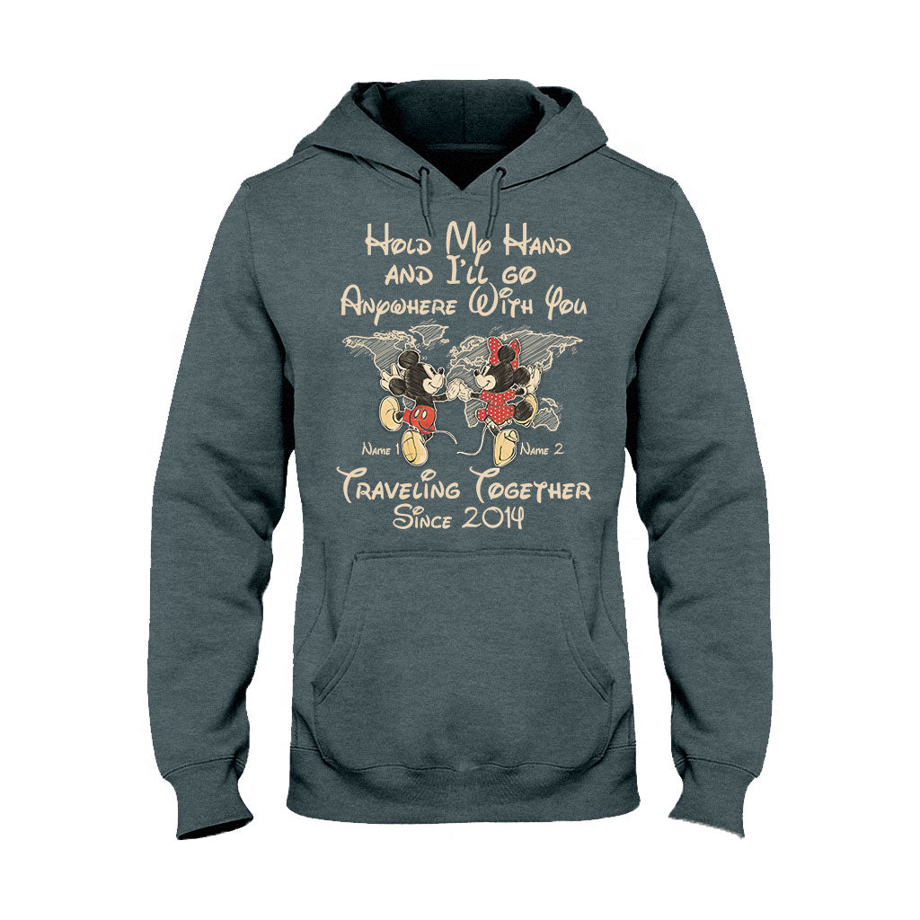 Hold My Hand - Personalized Couple Mouse T-shirt and Hoodie