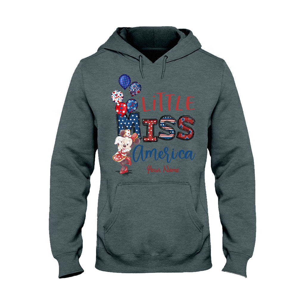 Little Miss - Personalized Independence Day Mouse T-shirt and Hoodie