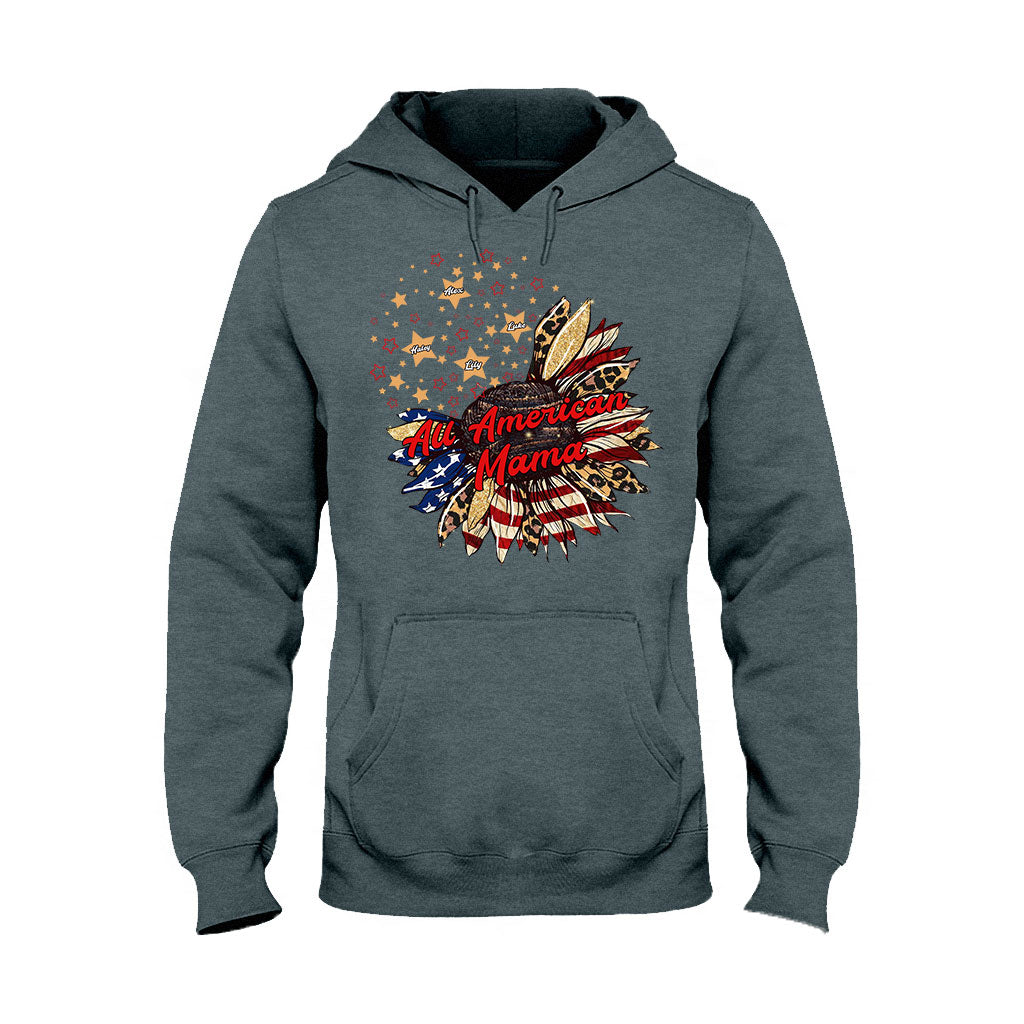 Nana's Flower - Personalized Independence Day T-shirt and Hoodie
