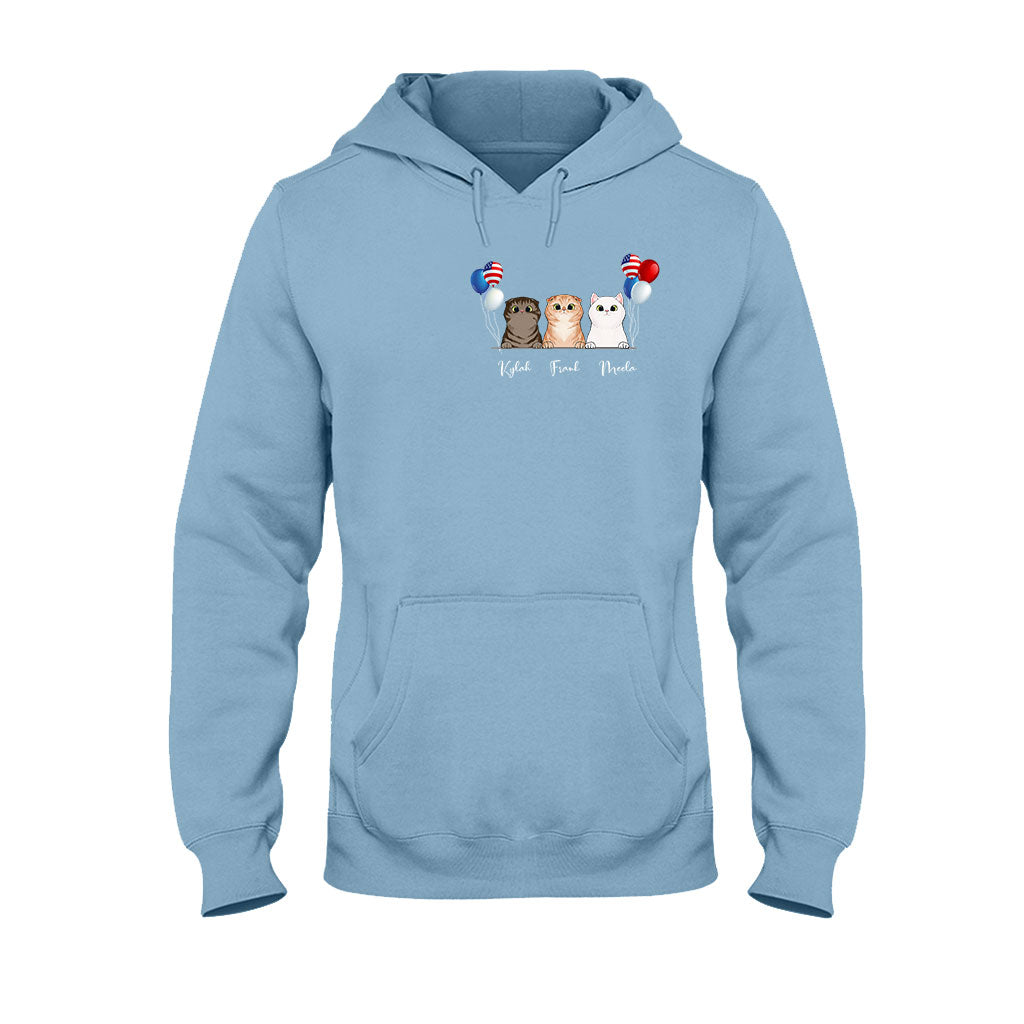 Life Is Better With Cats - Personalized Independence Day T-shirt and Hoodie