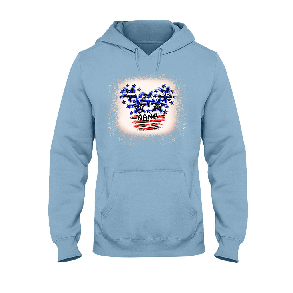Stars And Stripes Nana - Personalized Independence Day Grandma T-shirt and Hoodie