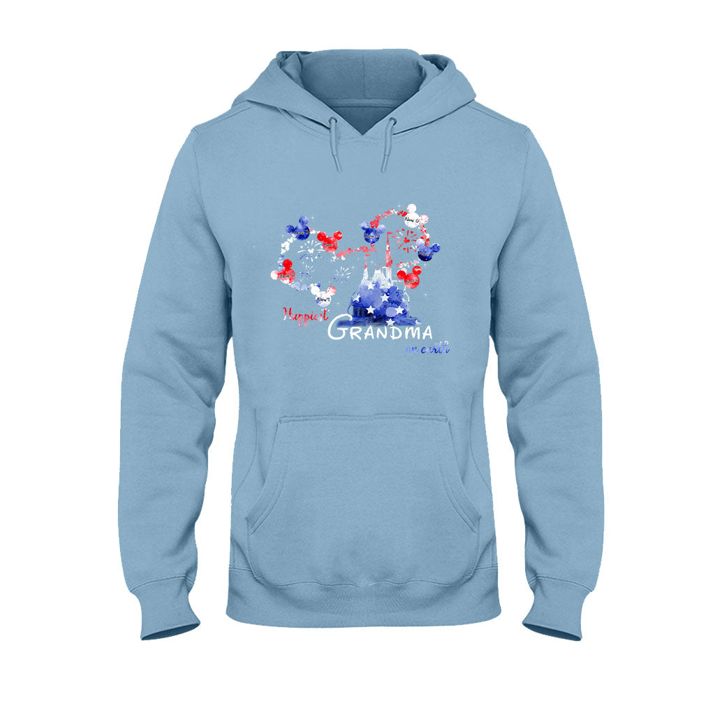 Happiest Grandma On Earth - Personalized Independence Day T-shirt and Hoodie