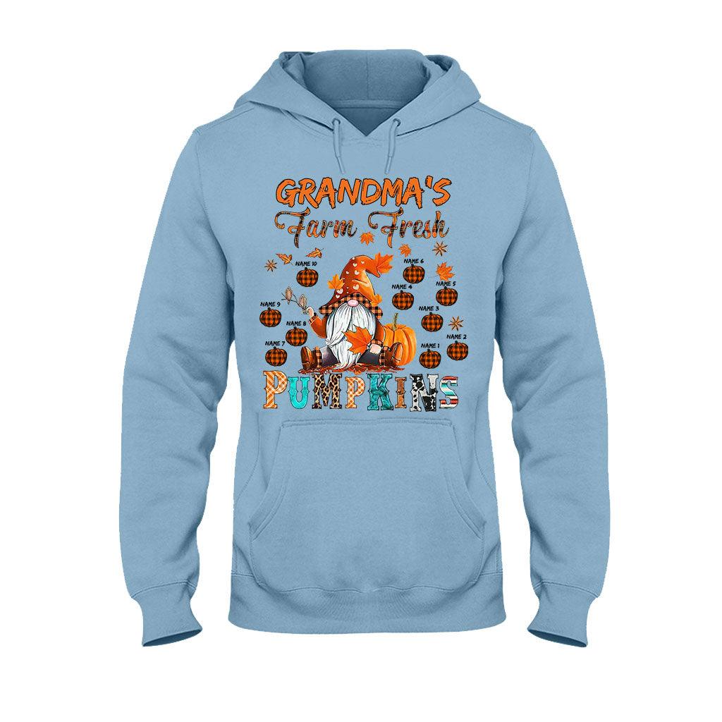 Grandma's Farm Fresh Pumpkin - Personalized Fall Grandma T-shirt And Hoodie