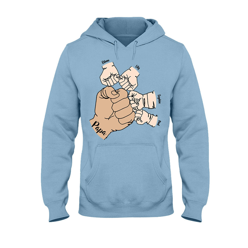 Hands Grandfather Grandkids - Personalized Father's Day Grandpa T-shirt and Hoodie