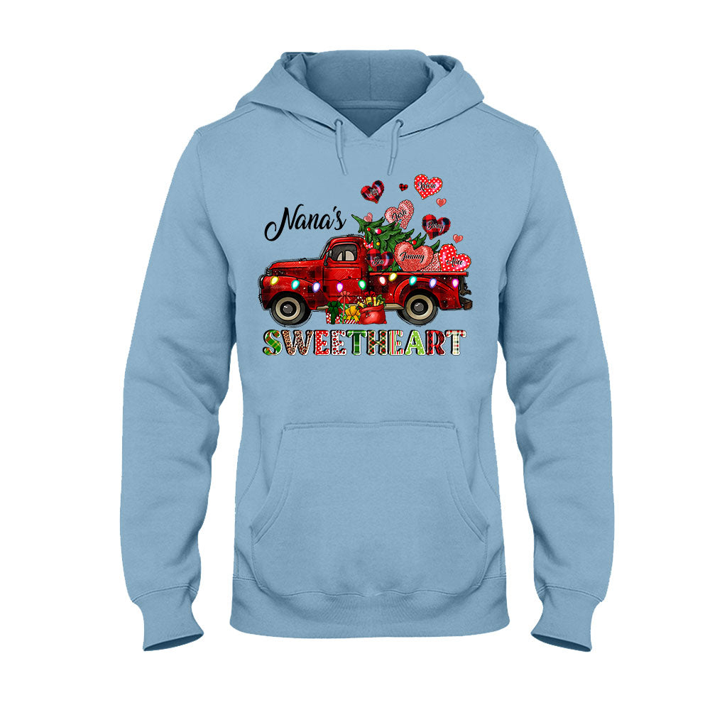 Nana's Sweetheart - Chrsitmas Personalized Grandma T-shirt and Hoodie