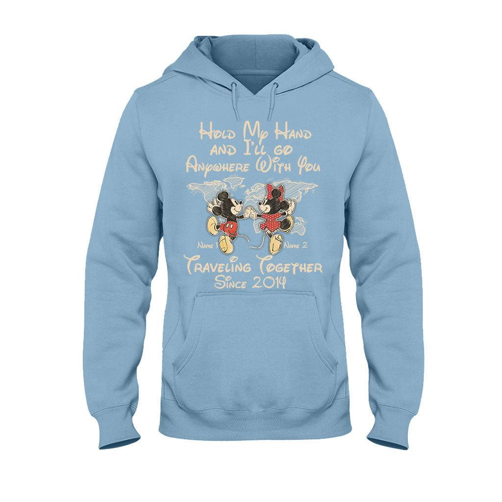 Hold My Hand - Personalized Couple Mouse T-shirt and Hoodie