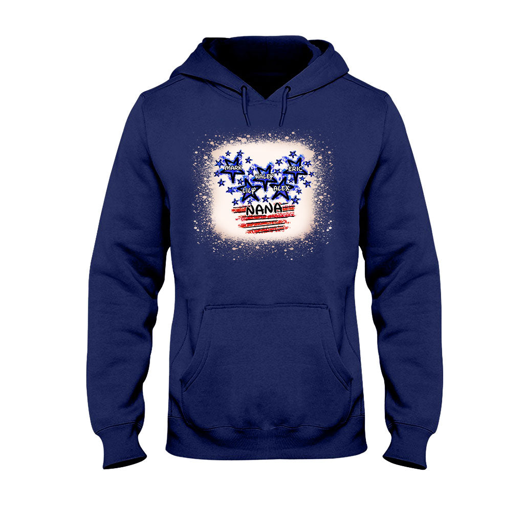 Stars And Stripes Nana - Personalized Independence Day Grandma T-shirt and Hoodie