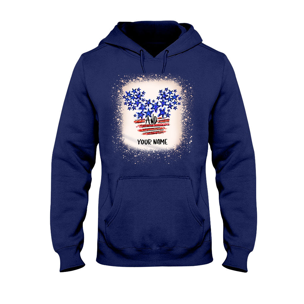 Stars And Stripes Mouse Ears - Personalized Independence Day T-shirt and Hoodie
