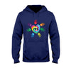Grandma And Grandkids Heart Colorful Hands Personalized T-shirt And Hoodie 092021