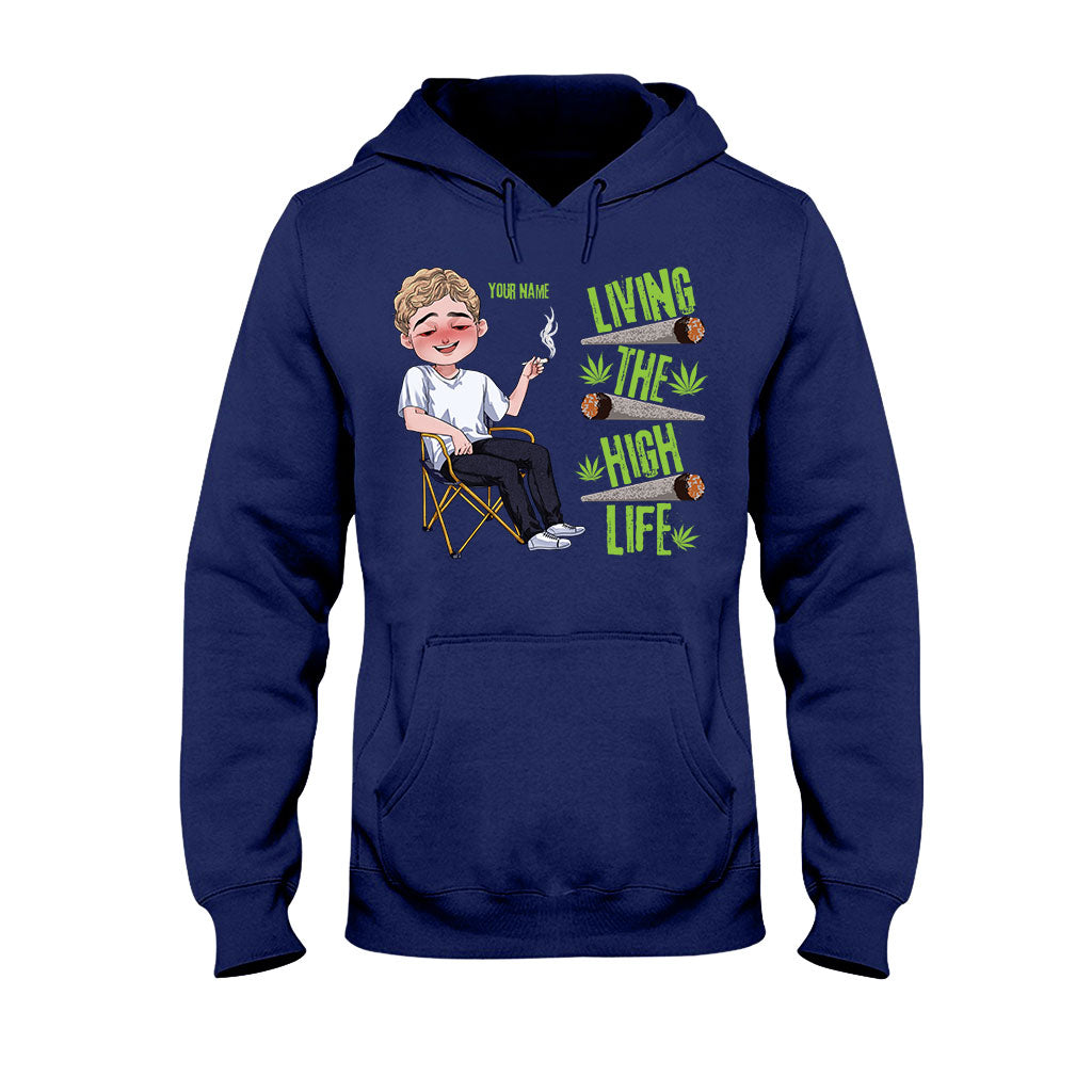 Living The High Life - Personalized Weed T-shirt and Hoodie