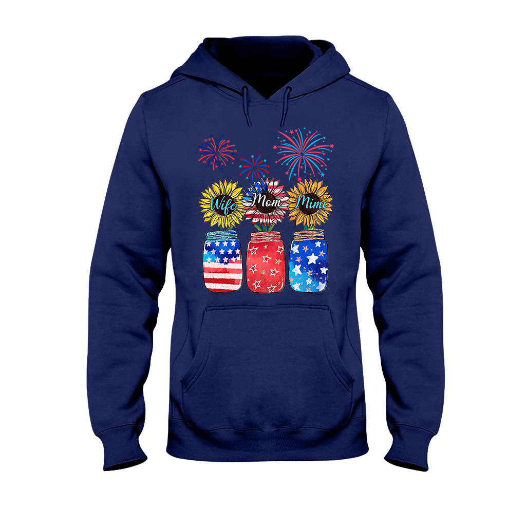 Wife Mom Grandma - Personalized Independence Day T-shirt and Hoodie