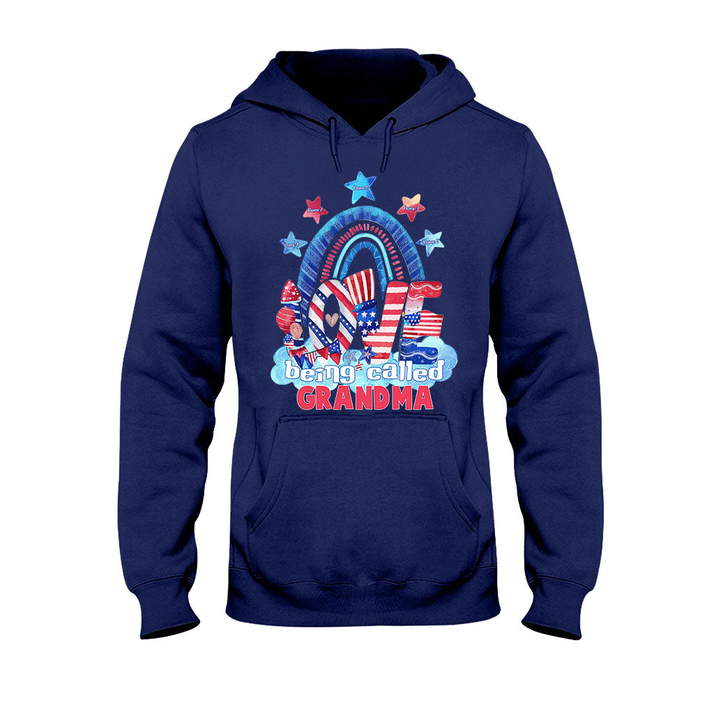 Love Being Called Grandma - Personalized Independence Day T-shirt and Hoodie