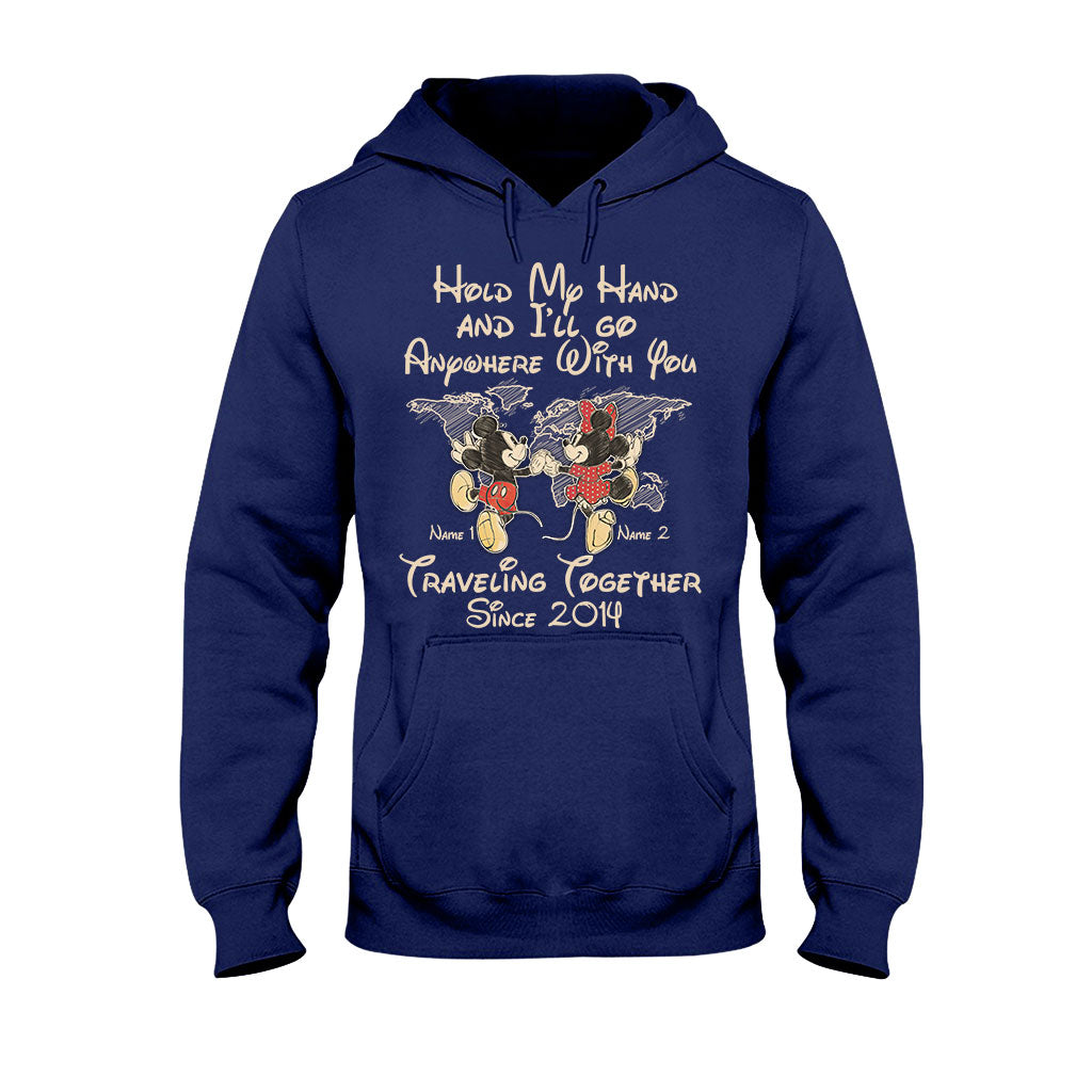 Hold My Hand - Personalized Couple Mouse T-shirt and Hoodie