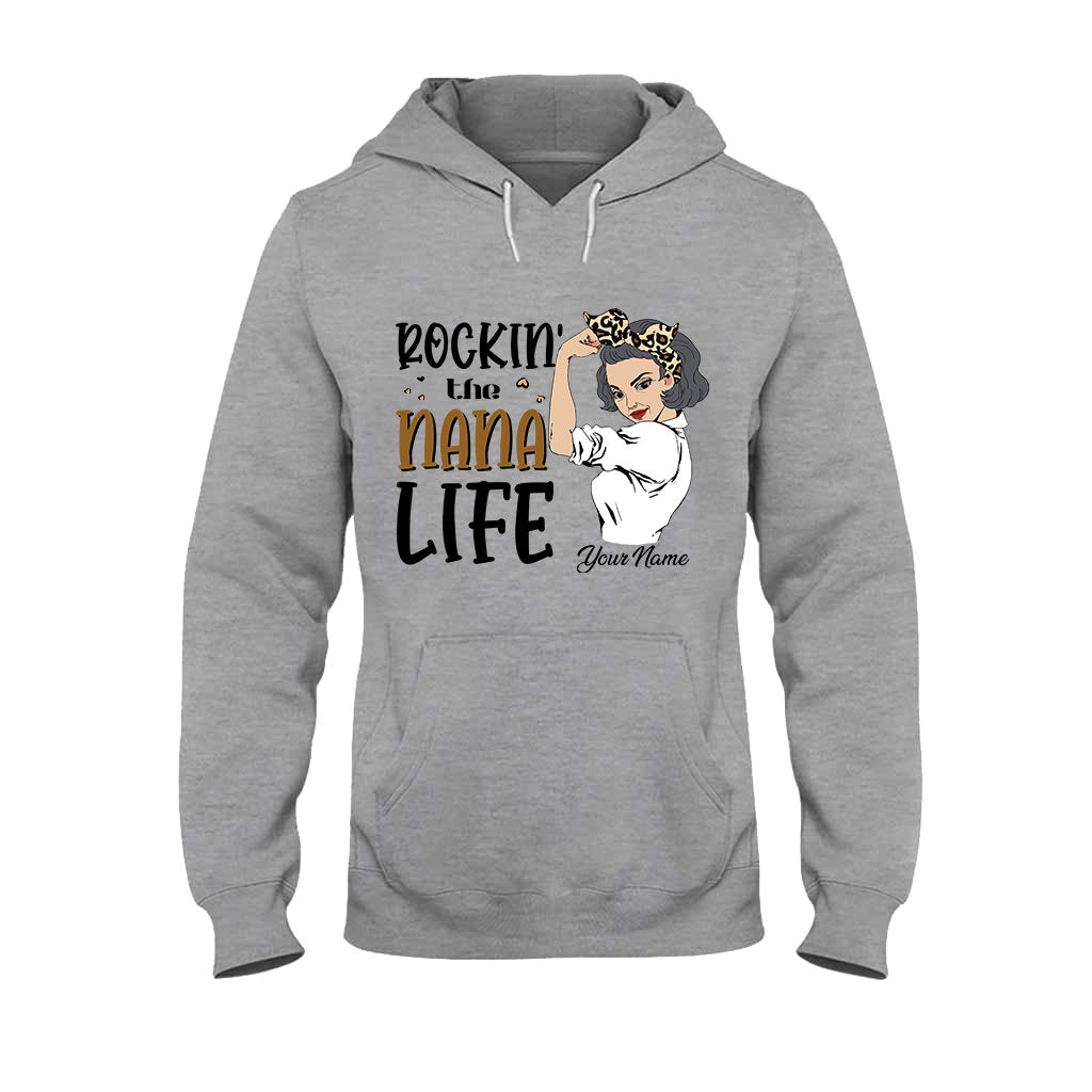 Rocking The Nana Life - Personalized Grandma T-shirt and Hoodie